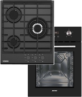 Zestaw 45cm: płyta gazowa Berg BRGS405 + piekarnik elektryczny MPM-45-BO-23C