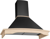 Okap przyścienny / kominowy Toflesz Rustical Rodeo 90 czarny mat 500m3/h