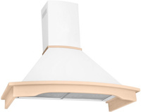 Okap przyścienny / kominowy Toflesz Rustical Rodeo 90 biały mat 500m3/h