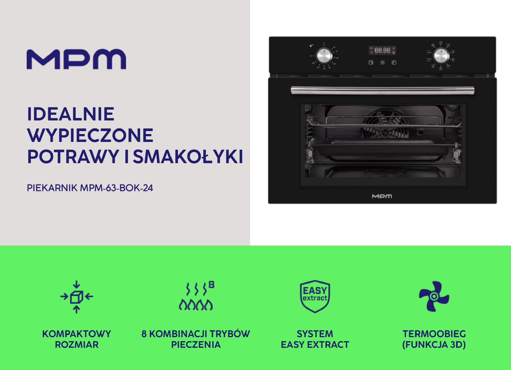 Piekarnik kompaktowy do zabudowy MPM MPM-63-BOK-24 MPM-63-BOK-24-1
