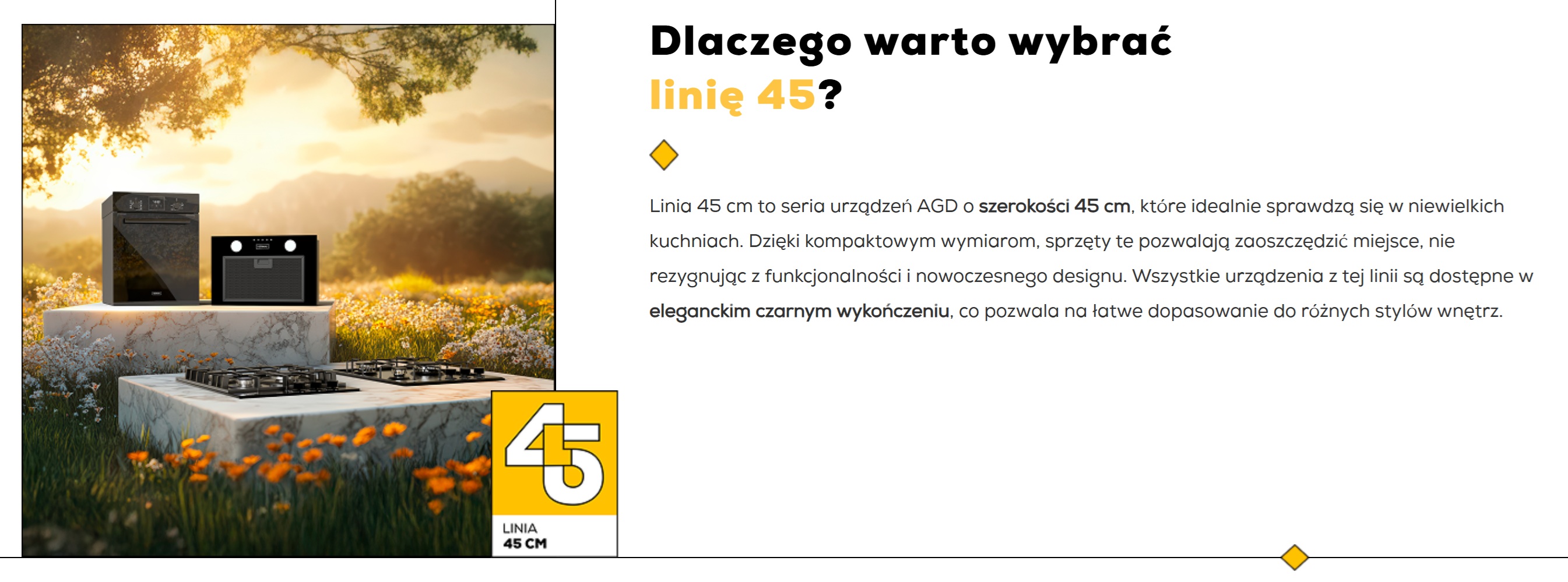 Płyta gazowa do zabudowy 45cm. Kernau KGH4346B KBO0946SKB-1