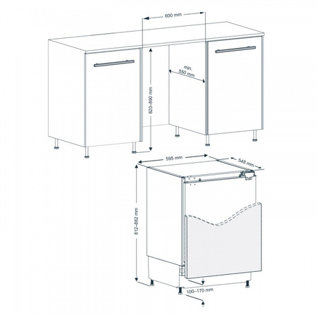 Zamrażarka podblatowa do zabudowy Vestfrost VR-BS16501M0