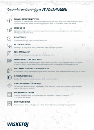 Suszarka wolnostojąca Vestfrost VT-FD42HN90EU Inverter