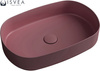 Umywalka ceramiczna nablatowa Isvea Italy Infinity 10NF65055-2R maroon red mat