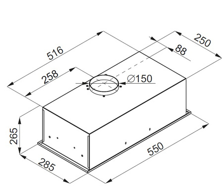 Okap podszafkowy / do zabudowy Globalo Latapio 60.1 White