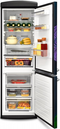 Lodówka wolnostojąca retro Vestfrost VR-FB373-2E2BM Art Collection Fryderyk Chopin + odkurzacz VF-VM4001WB AQUA