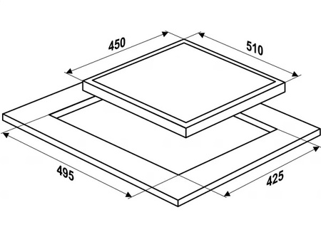 Zestaw 45cm MPM: płyta indukcyjna MPM-45-IM-14 + piekarnik elektryczny MPM-45-BO-22