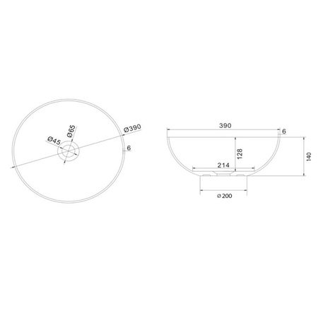 Umywalka betonowa, nablatowa Sapho Formigo FG316 antracytowy mat