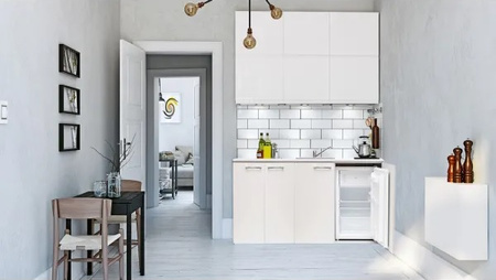 Minikuchnia MPM SMK-03 z płytą indukcyjną i lodówką