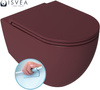Zestaw Isvea Italy Infinity: Miska wisząca WC + deska WC maroon red mat