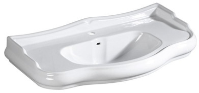 Umywalka ceramiczna retro Kerasan 105001 otwór na baterię po środku, z przelewem