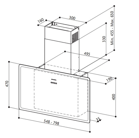 Okap przyścienny Faber Glam-Fit WH 80 330.0528.302