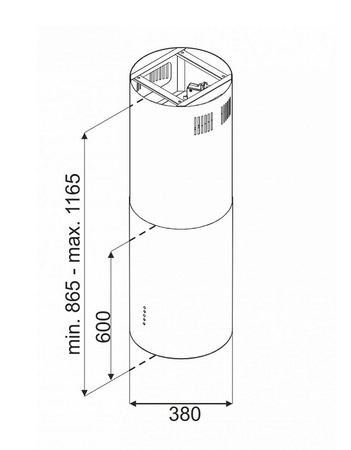 Okap wyspowy Berg Floyd Premium Isola Black