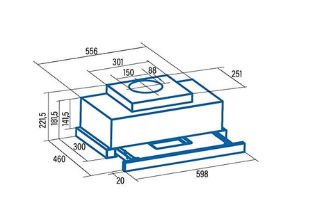 Okap teleskopowy / do zabudowy Cata TFH6630WH z silnikiem bezszczotkowym