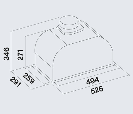 Okap podszafkowy / do zabudowy Falmec Built-In Max Evo 50 Czarny 600m3/h