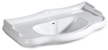 Umywalka ceramiczna retro Kerasan 105001 otwór na baterię po środku, z przelewem