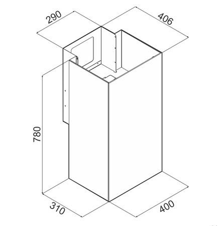 Okap kominowy / przyścienny Ciarko KRP Inox