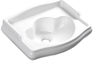 Umywalka ceramiczna retro Kerasan 103301 bez otworu na baterię, bez przelewu