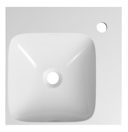 Umywalka narożna, kompozytowa Sapho Emona EN040R 40x40cm, biały