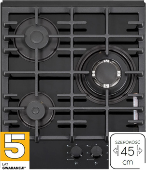 Płyta gazowa do zabudowy 45cm. Kernau KGH4346.1TCIB