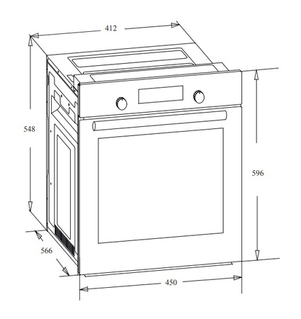 Piekarnik elektryczny do zabudowy 45cm. Kernau KBO0946SKB