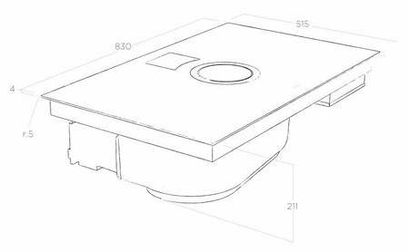 Kod na rabat 500,-: rabat500 - Płyta indukcyjna z okapem Elica Nikolatesla Switch WH/F/83 (pochłaniacz)