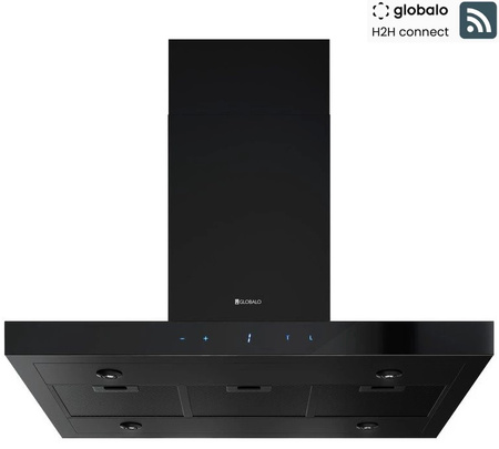 Okap wyspowy Globalo Verta Isola 90.3 H2H Black