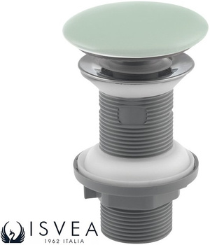 Korek umywalkowy, ceramiczny Isvea Italy 38TP0168I bez przelewu, miętowy