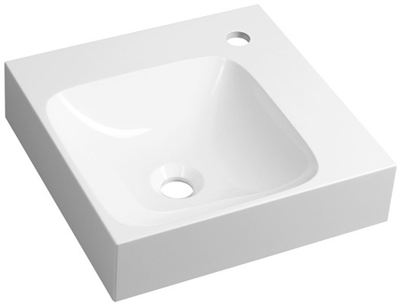 Umywalka narożna, kompozytowa Sapho Emona EN040R 40x40cm, biały