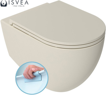 Zestaw Isvea Italy Infinity: Miska wisząca WC + deska WC beżowy