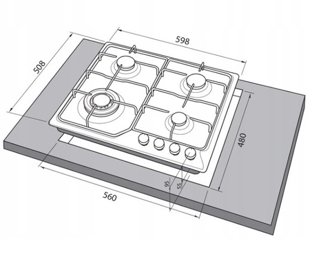Zestaw retro Freggia: płyta gazowa HR640VGTAN + piekarnik elektryczny OERD67AN