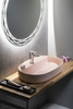 Umywalka ceramiczna nablatowa Isvea Italy Infinity 10NF65060-2S różowy