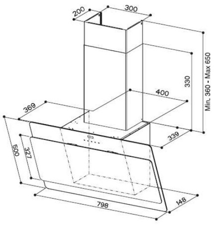 Okap przyścienny Faber Cocktail EV8 WH80 110.0252.428