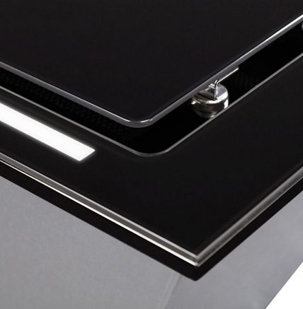 Okap podszafkowy / do zabudowy Toflesz Linea Glass Gest 60 czarny 850m3/h