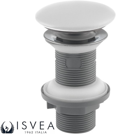 Korek umywalkowy, ceramiczny Isvea Italy 38TP0161I  bez przelewu, biały