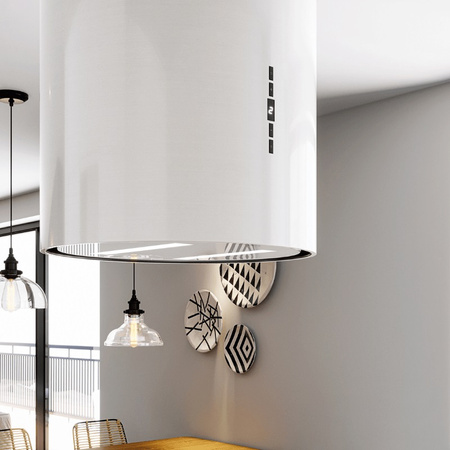 Okap wyspowy Lanilia Wereniso Isola 39.1 White