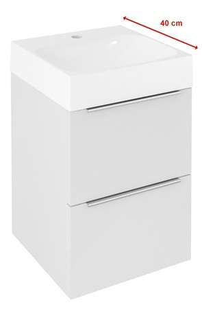 Szafka umywalkowa Sapho Emona EM040-3030 39,4x55x39cm, biały połysk