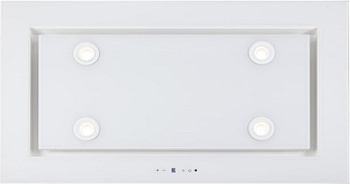 Okap sufitowy Toflesz Luxor Glass 96 biały 850m3/h turbina zewnętrzna