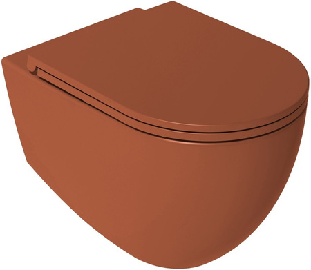 Miska wisząca WC Isvea Italy Infinity 10NF02004-2U rimless, 36,5x53cm, terracotta