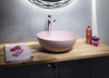 Umywalka betonowa, nablatowa Sapho Formigo FG321 różowy mat