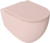 Miska wisząca WC Isvea Italy Infinity 10NF02004-2S rimless, 36,5x53cm, różowy