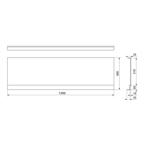 Obudowa do wnęki Polysan Nika 84899 120x36cm