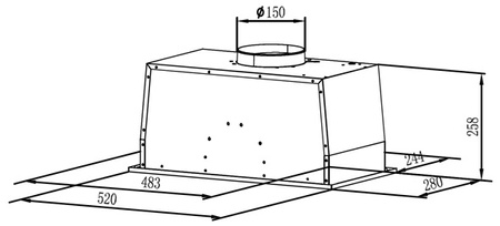 Okap podszafkowy / do zabudowy MPM MPM-54-OWS-01