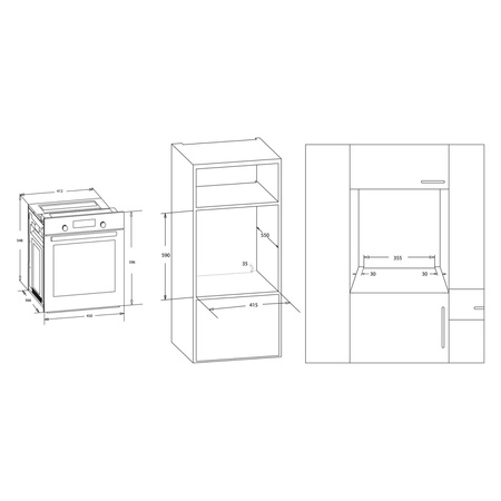 Piekarnik elektryczny do zabudowy 45cm. Freggia OESF45X inox