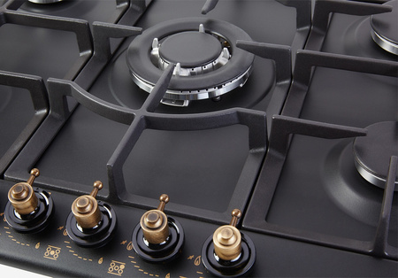 Płyta gazowa do zabudowy retro 75cm. Freggia HR750VGTAN antracyt