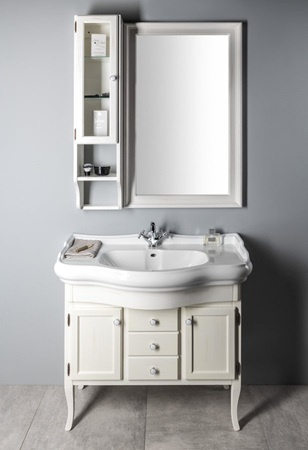 Umywalka ceramiczna retro Kerasan 105001 otwór na baterię po środku, z przelewem