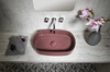 Umywalka ceramiczna nablatowa Isvea Italy Infinity 10NF65055-2R maroon red mat