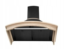 Okap przyścienny / kominowy Nortberg Rustic Gesture Control 60 czarny mat 850m3/h