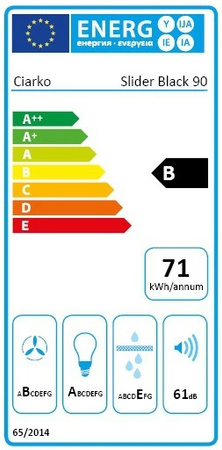 Okap teleskopowy / do zabudowy Ciarko Slider SL-TD 90 czarny
