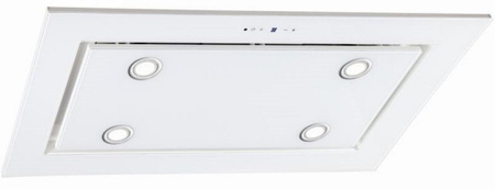 Okap sufitowy Toflesz Luxor Glass 120 biały 850m3/h turbina zewnętrzna